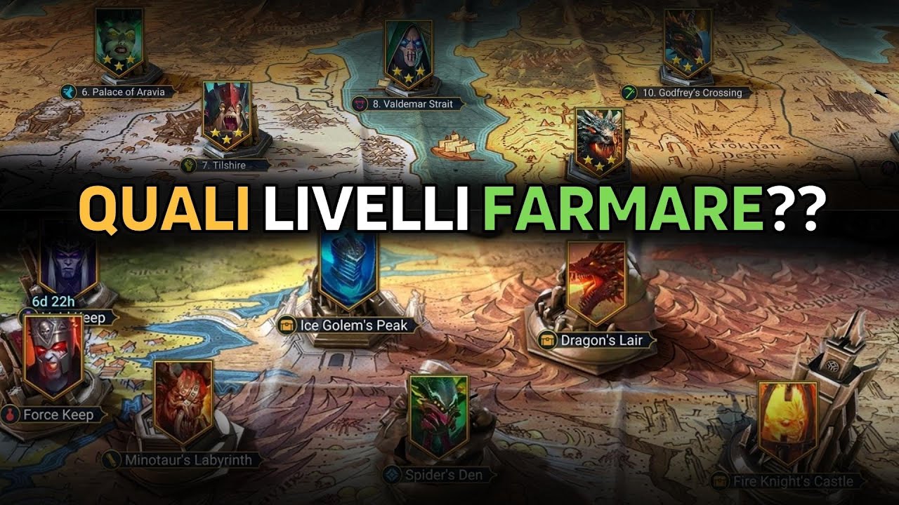 🇮🇹 💥 Guida su quali livelli farmare nei Dungeon e in Campagna 💥 in Raid Shadow Legends