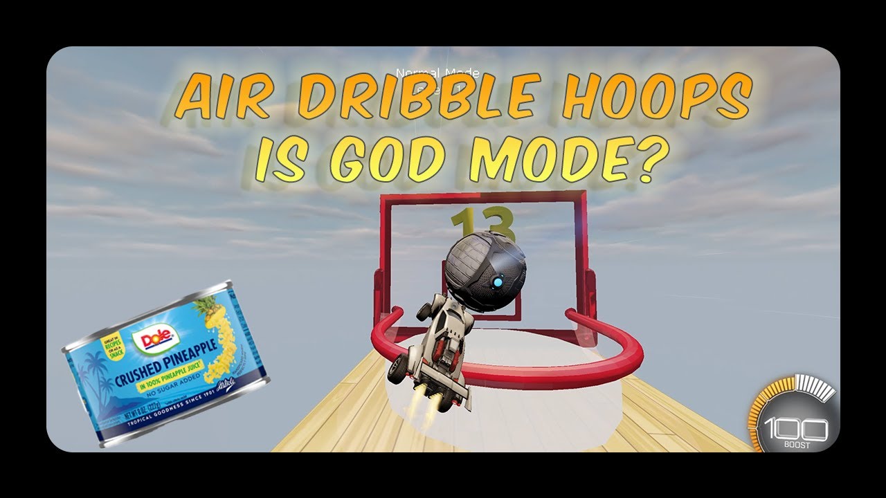 Completed Air Dribble Hoops Workshop Map for Rocket League - First time!