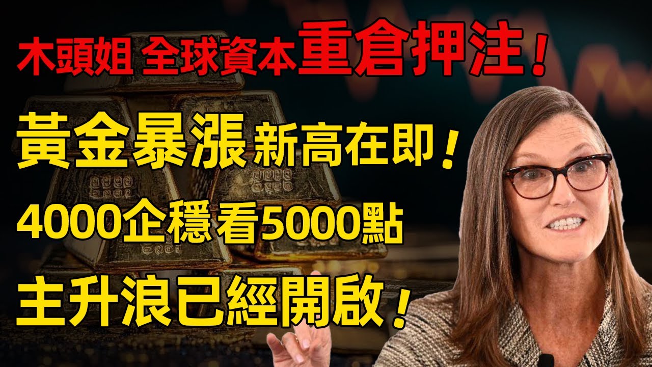 黃金繼續暴漲，再創新高？木頭姐 全球資本重倉押注！黃金4100點大牛市才剛開始？5倍主升浪已經開啟...#黄金 #金價 #gold #金價走勢分析 #投資 #聯準會 #避險 #金融危機 #美股 #美元