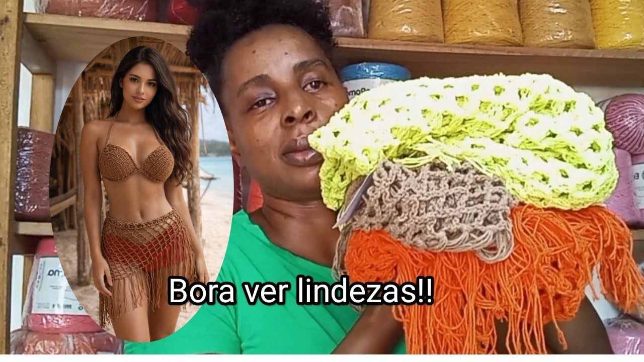 SAIDA DE PRAIA 🏖️ BORA VER  LINDEZAS 😍#saidadepraia #crochet #artesanato 