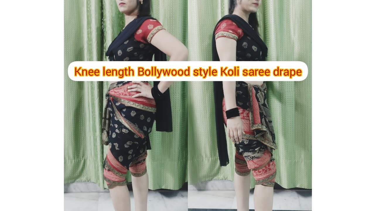 Koli saree drape in Bollywood style | Koli saree draping. @StitchyKnotts