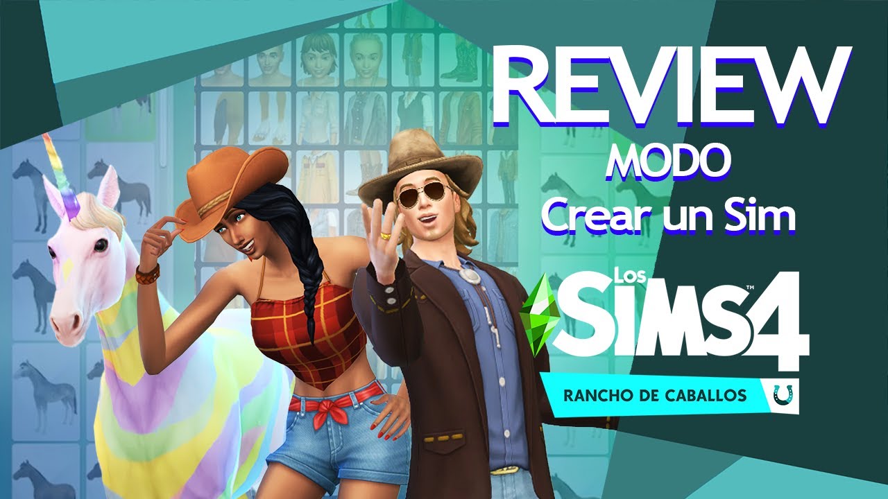 🔎 REVIEW: Los Sims 4 RANCHO DE CABALLOS 🦄 Modo CREAR UN SIM y CREAR UN CABALLO 🐴👗👖