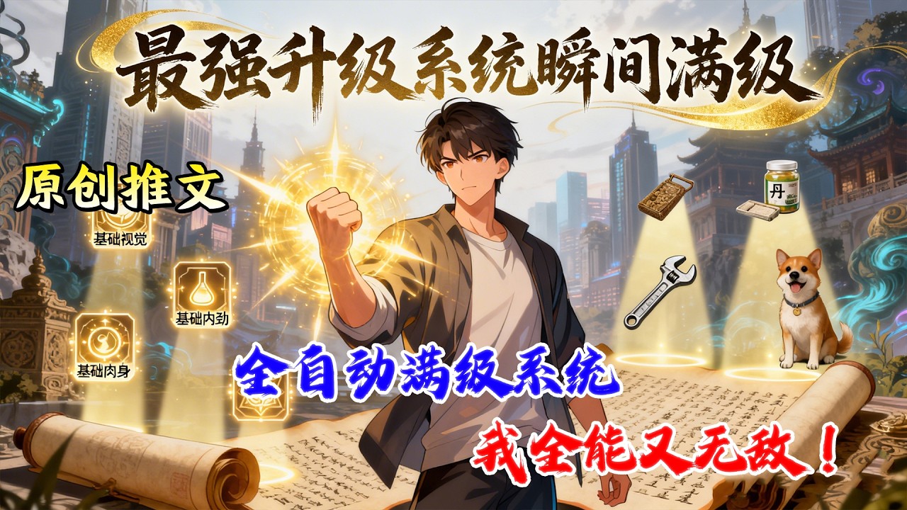 🔥【都市高武】《最强升级系统瞬间满级》呼吸看书都变强，技能一键满级，我还能带着全天下一起升级！#小说推文#网文风向标#爽文 #逆袭#男频小说#书荒推荐