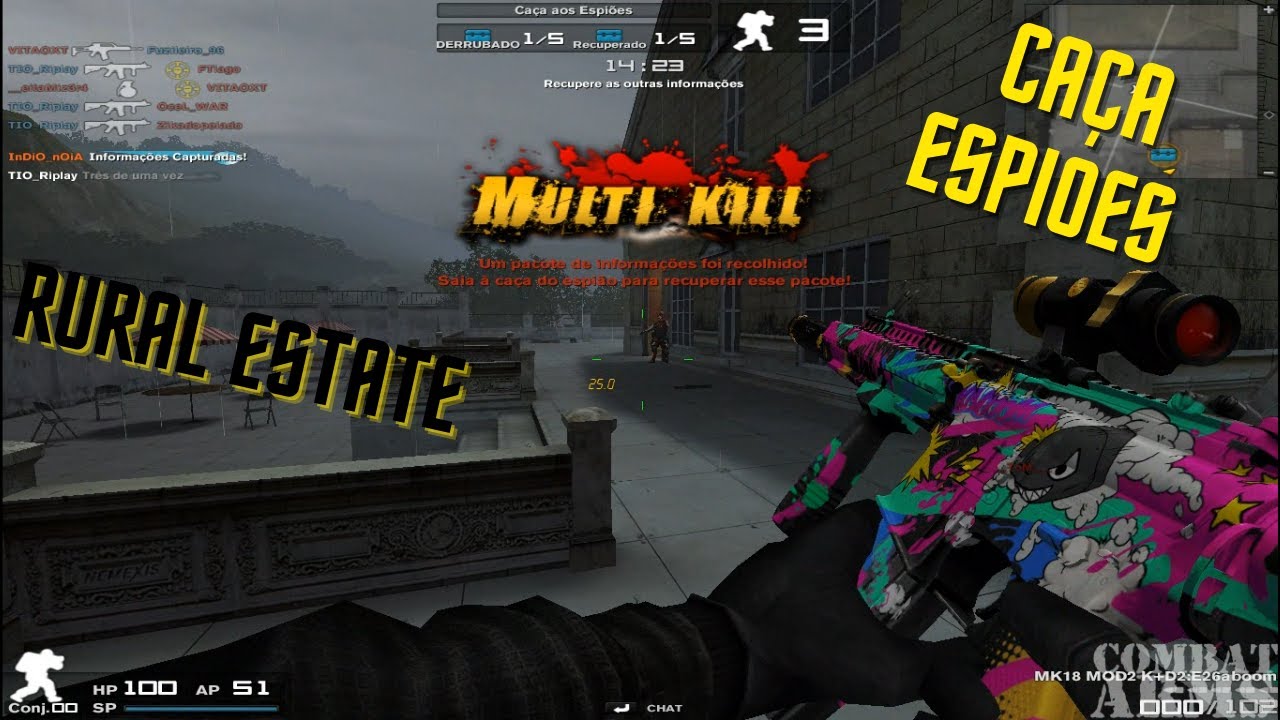 COMBAT ARMS GAMEPLAY #COMBATARMS​ CA&Ccedil;A ESPIOES MUITA BAGUN&Ccedil;A NO RURAL ESTATE