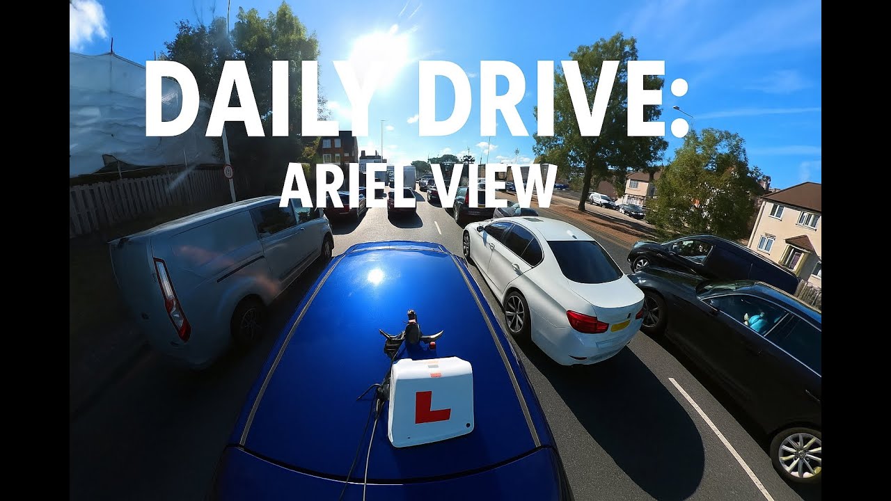 DAILY DRIVE 52: ARIEL VIEW. TIGHT ROADS MEETING TRAFFIC AND JOINING FROM A SLIP ROAD