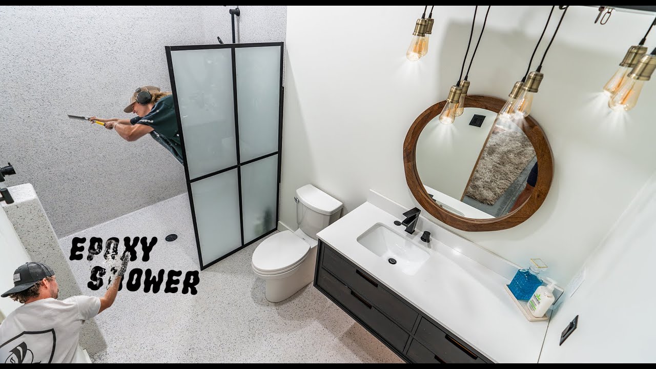 GIANT Shower Renovation | Master Bath Epoxy Coating