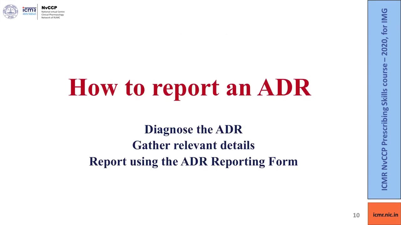Adverse Drug Reaction - Reporting