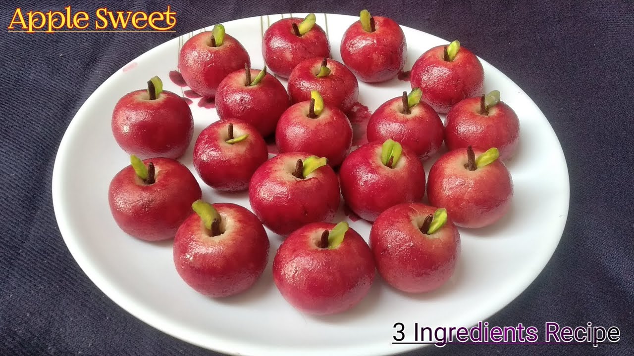Apple Sweet with Peanuts | 3 Ingredients Recipe | Apple Peda | Easy Sweet Recipe | Mithai | Instant