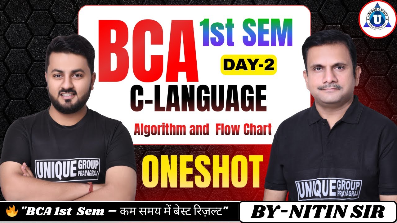 | BCA 1-й семестр | Алгоритм и блок-схема (ЯЗЫК C) || Видеоролик One Shot ||