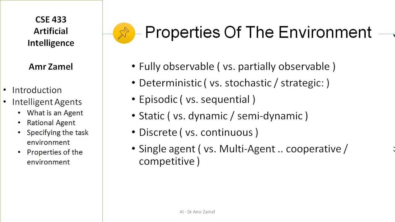 01_AI_What intelligent Agent and Environment Properties
