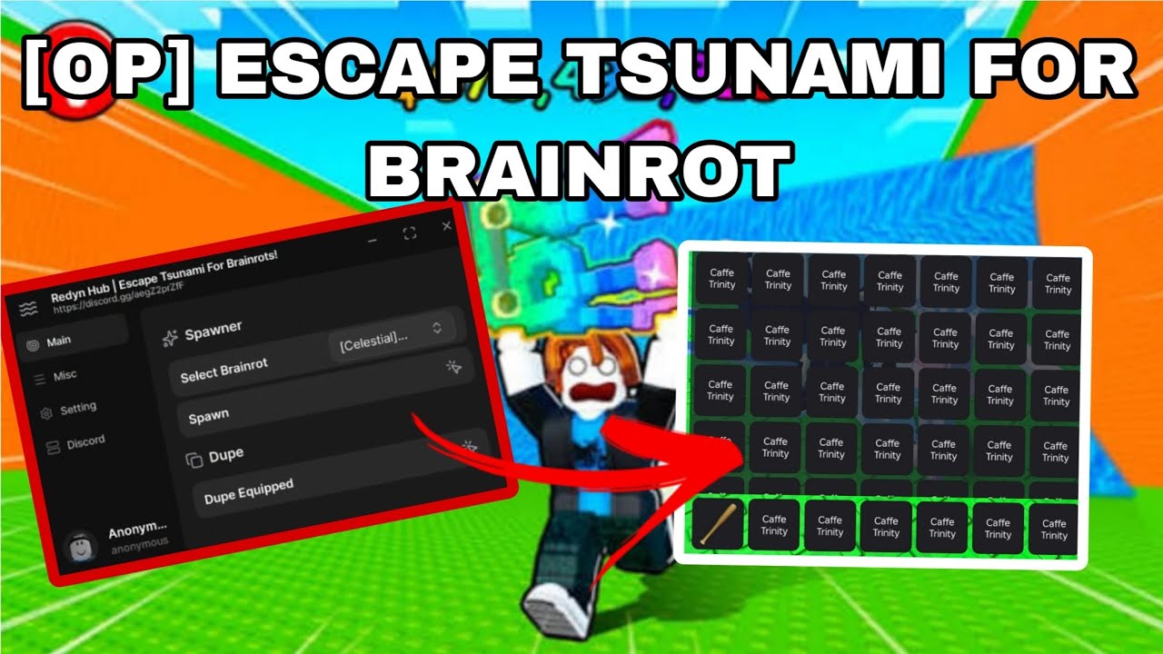 OP MUST TRY ESCAPE TSUNAMI FOR BRAINROT SCRIPT