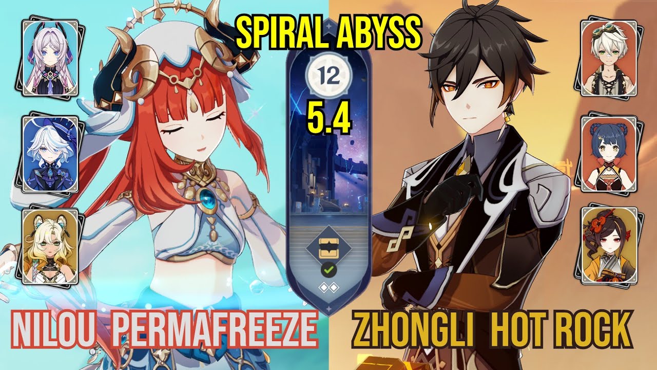 C0 Nilou Permafreeze + C0 Zhongli Hot Rock | Spiral Abyss 5.4 | Genshin Impact