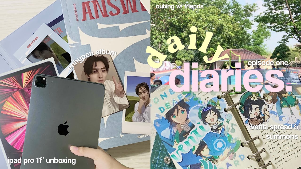 ⛅️ daily diaries ep 1: break from studying, ipad pro unboxing, outing w/ friends, venti summons