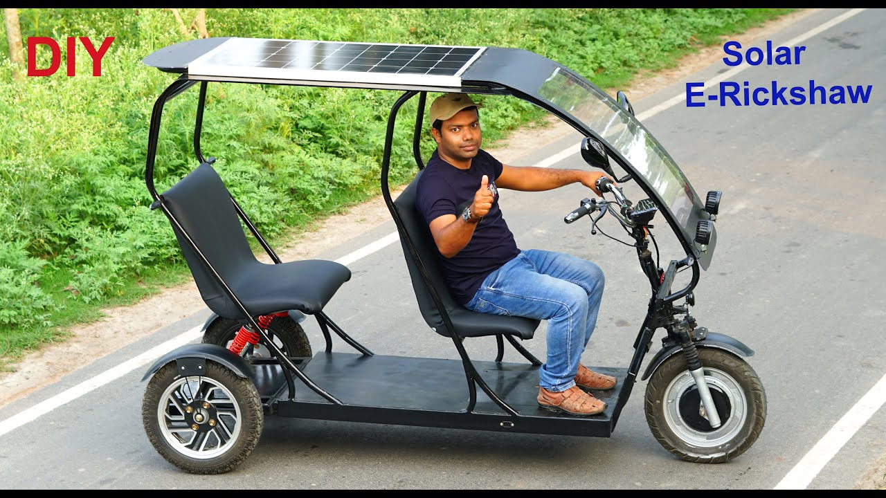 How to Make Mini Solar E-Rickshaw / বাড়িতে কিভাবে একটি সোলার টোটো তৈরি করলাম !