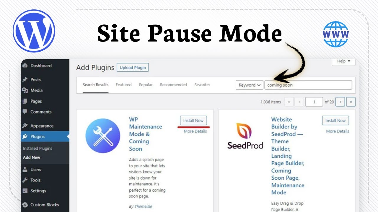 Как перевести сайт WordPress в автономный режим (временная пауза)