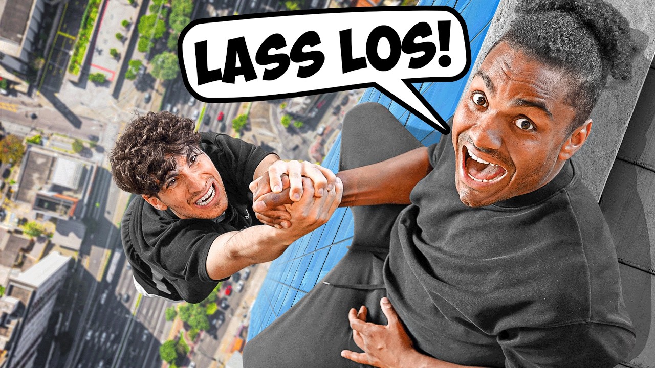 Er hat Höhenangst 😱 Vertrauenstest in 45m Höhe! (ft. Alex & Mama)