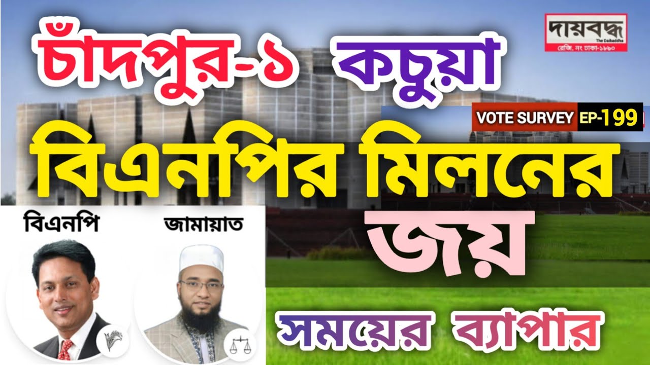 594- বিএনপির মিলনের জয় সময়ের ব্যাপার | চাঁদপুর-১ (কচুয়া) | Vote Survey-EP-199 | Daibaddha
