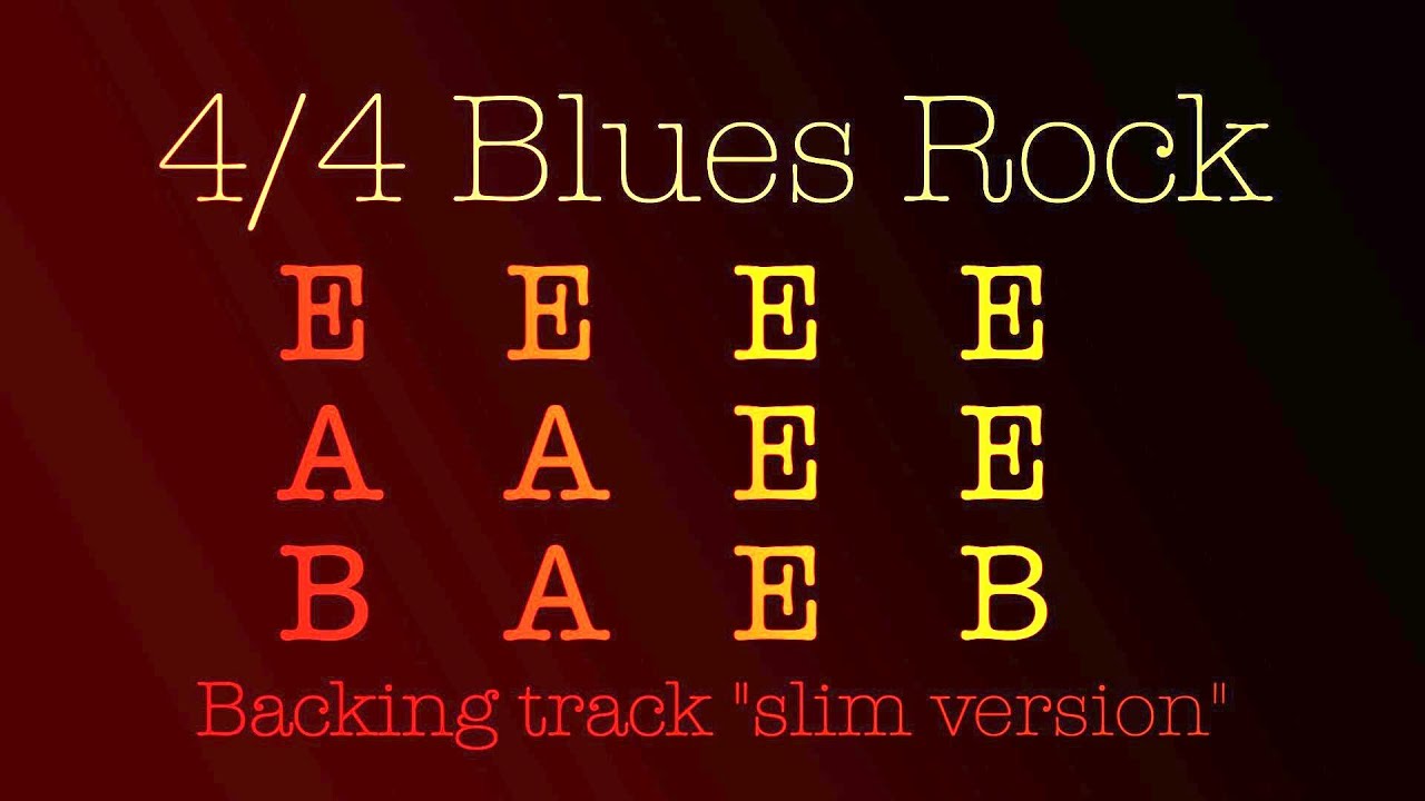 4/4 Blues Rock, backing track for Guitar in E, 115bpm, 