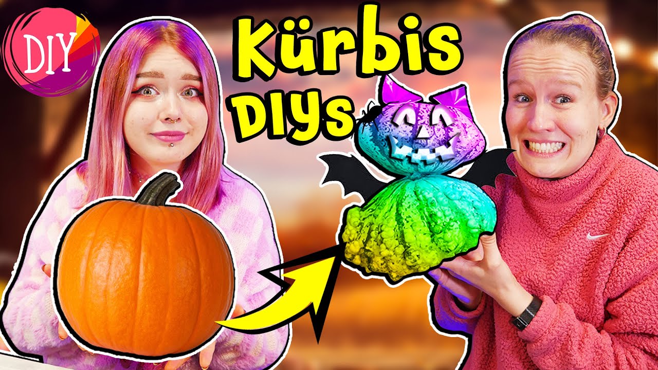 KÜRBIS DIY 5-MINUTEN CHALLENGE Katja vs. Kathi | Herbst- & Halloween Deko Ideen