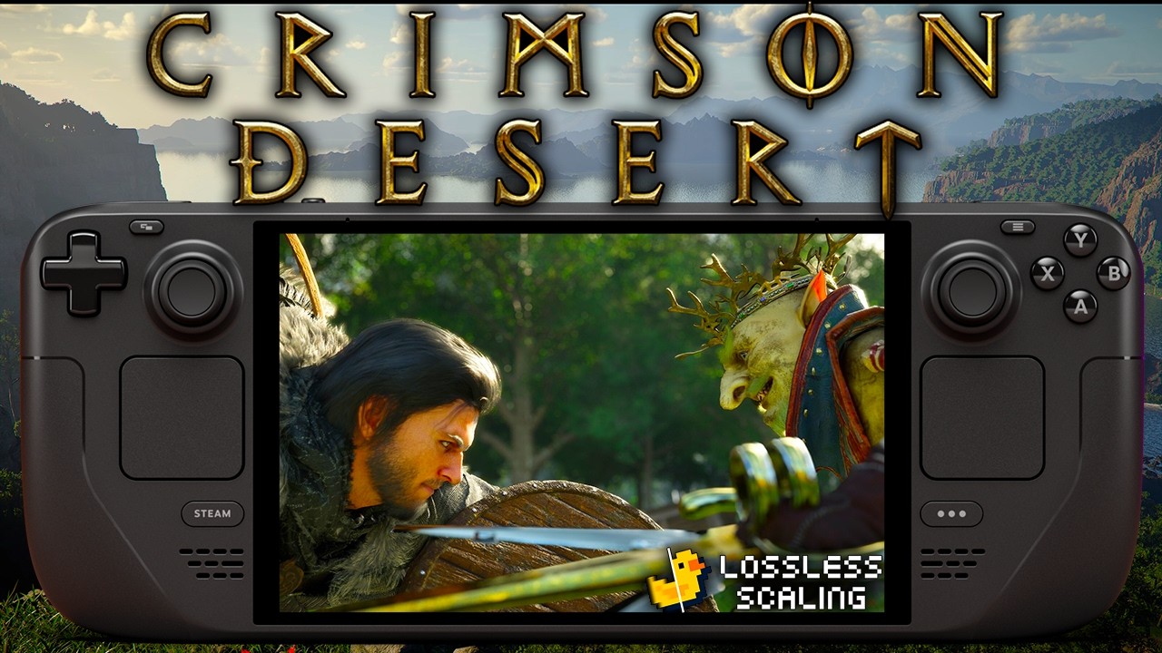 Crimson Desert Performance Test Steam Deck Oled | 800p + Lossless Scaling