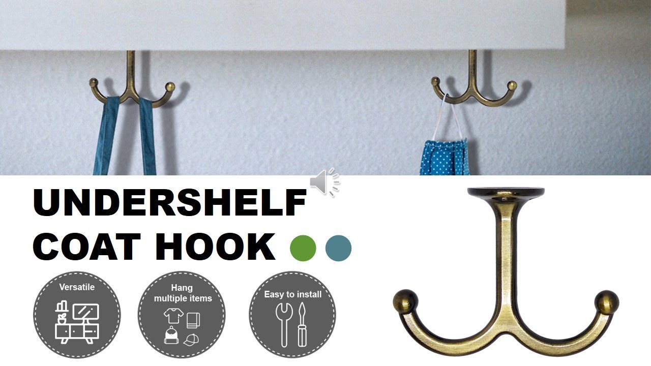 Heavy Duty Metal Hanging Undershelf Robe Coat Cup Ceiling Hook | HOWTOOL Hardware