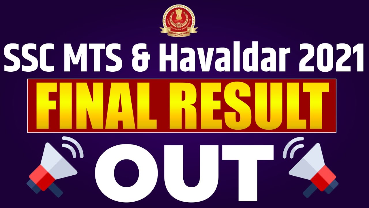 SSC MTS & HAVALDAR 2021 | FINAL RESULT OUT |  @KD_LIVE   @SSCKDLIVE ​
