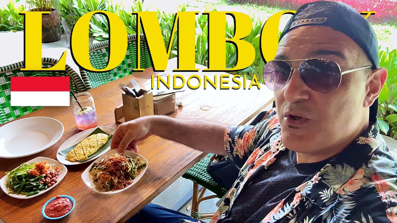JEDZENIE NA LOMBOK W MATARAM! WOW! Jedzenie wśr&oacute;d p&oacute;l ryżowych i chat!