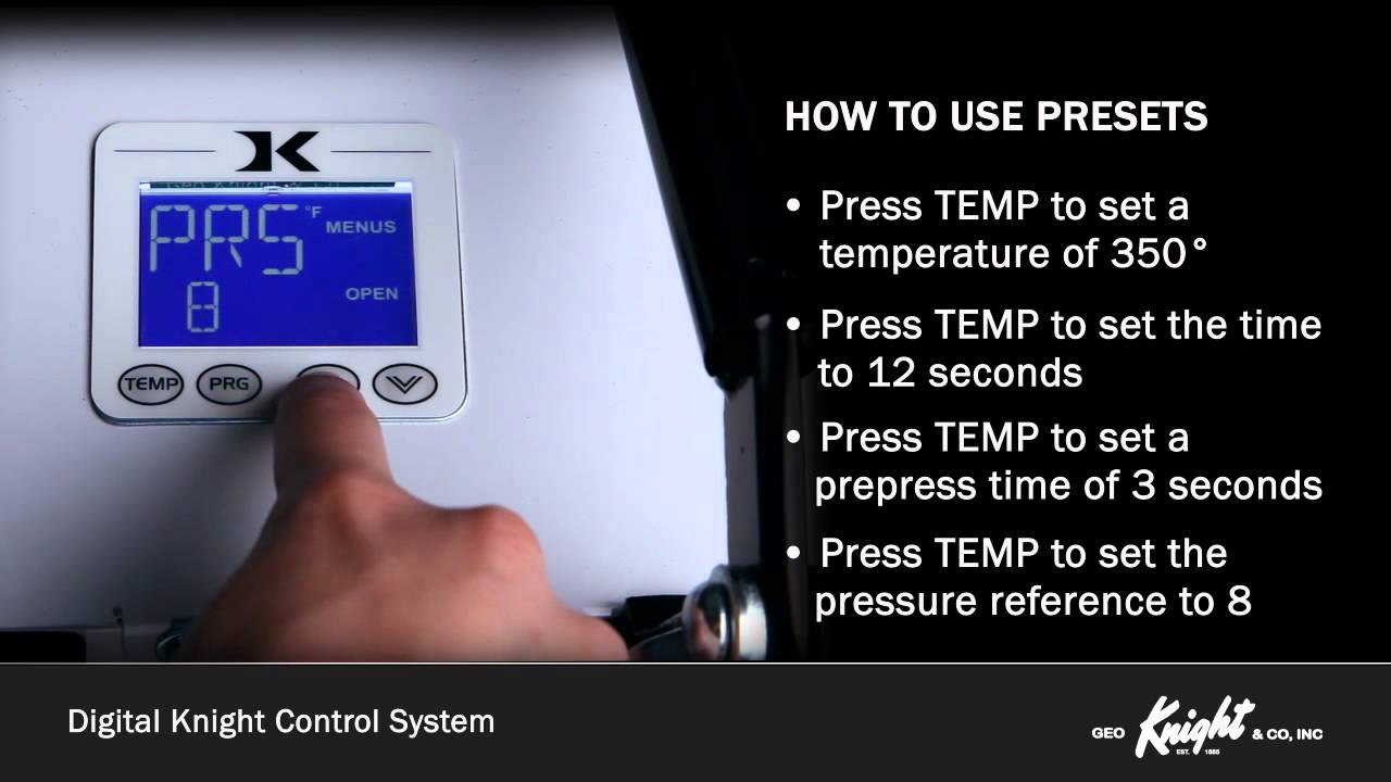 Geo Knight & Co Inc. -- Digital Knight Heat Press Control System