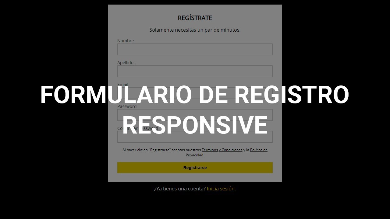 C&oacute;mo crear un formulario de registro responsive con HTML5 y CSS3