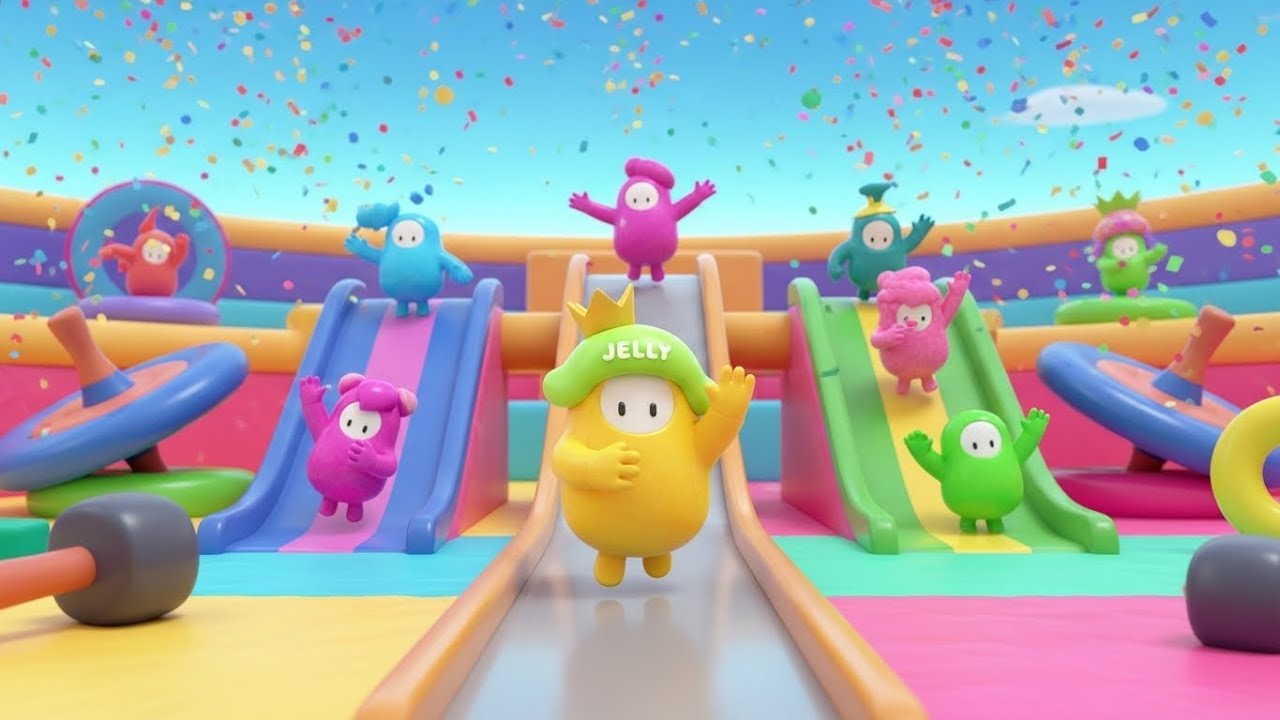 O Jelly Jumper do Fall Guys Rolou para a Frente | Rimas e Canções Infantis