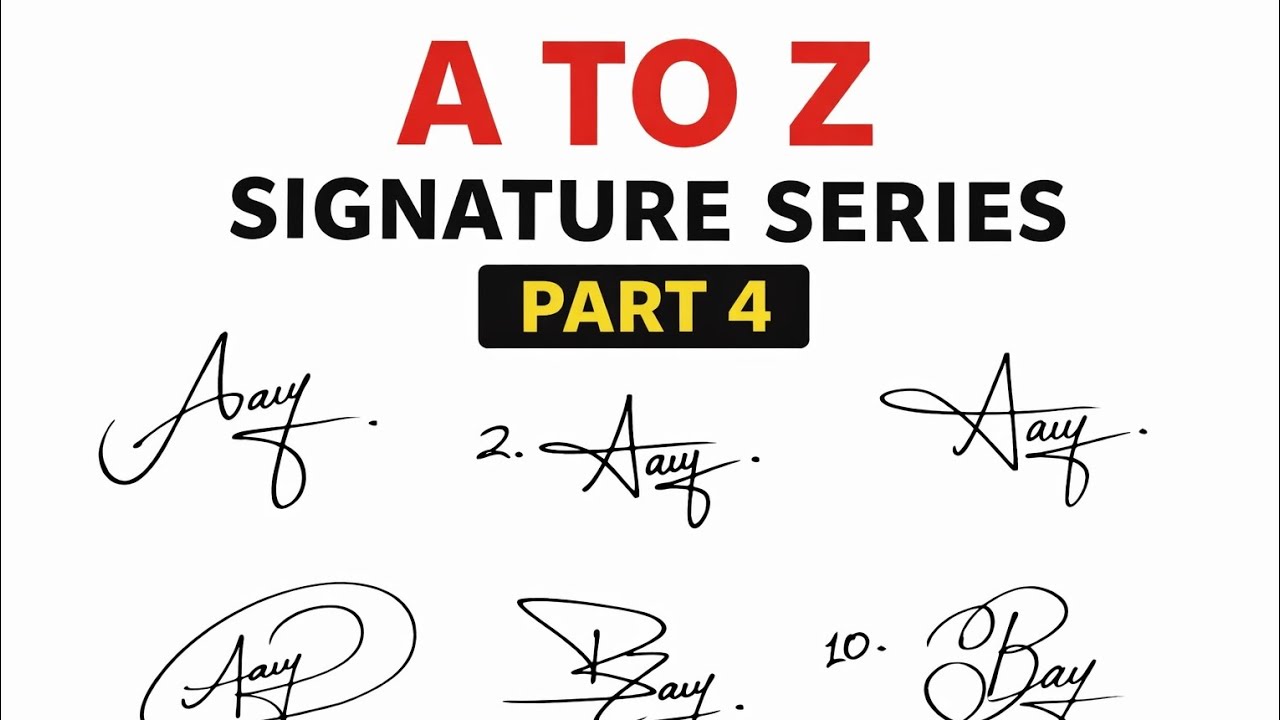 “A To Z Signature Series – Real Time Signature Making”| part-4 #signature #trendingvideo 