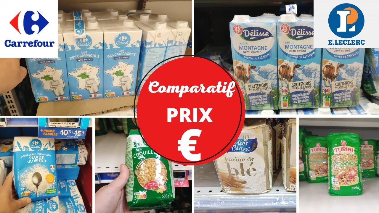 CARREFOUR / LECLERC ALIMENTAIRE Comparatif de prix 2/10/22 #carrefour #leclerc