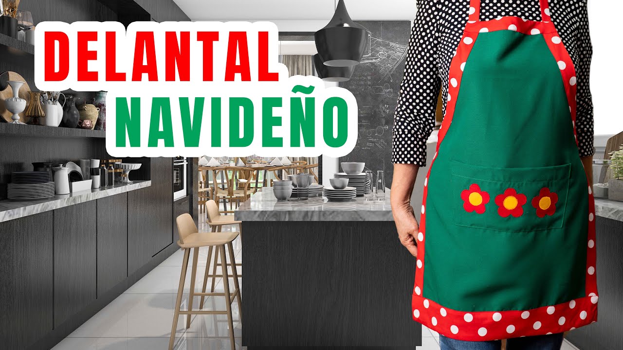 Cómo hacer un Delantal Navideño MOLDE GRATIS DIY
