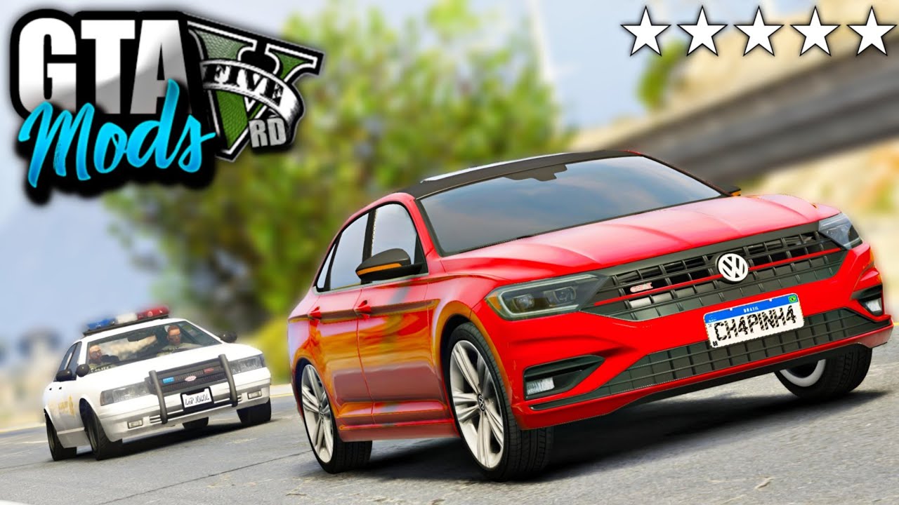 A FUGA INSANA DA POLICIA DE VOLKSWAGEN JETTA GLI! ( INSANO ) - GTA 5 MODS