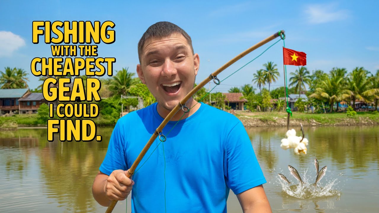 Fishing in Vietnam With the CHEAPEST Tackle I Could Find!