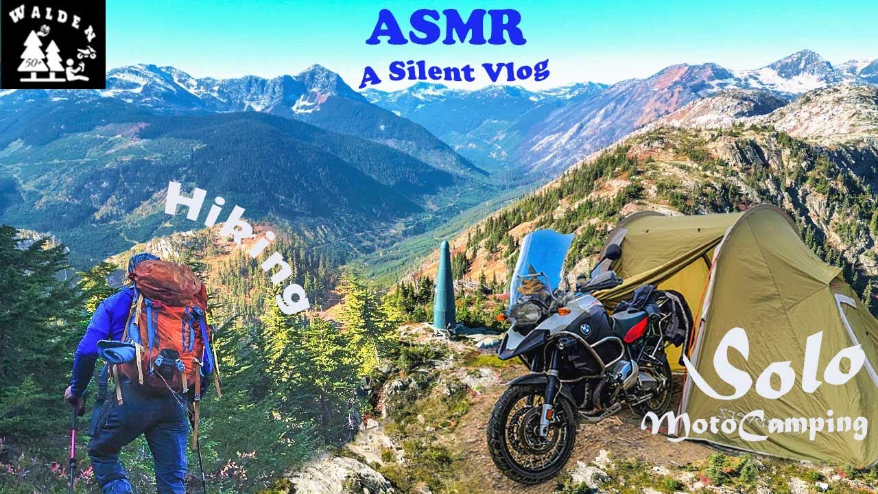 Одиночный кемпинг на мотоцикле, походы, кулинария. Тихий влог (ASMR)