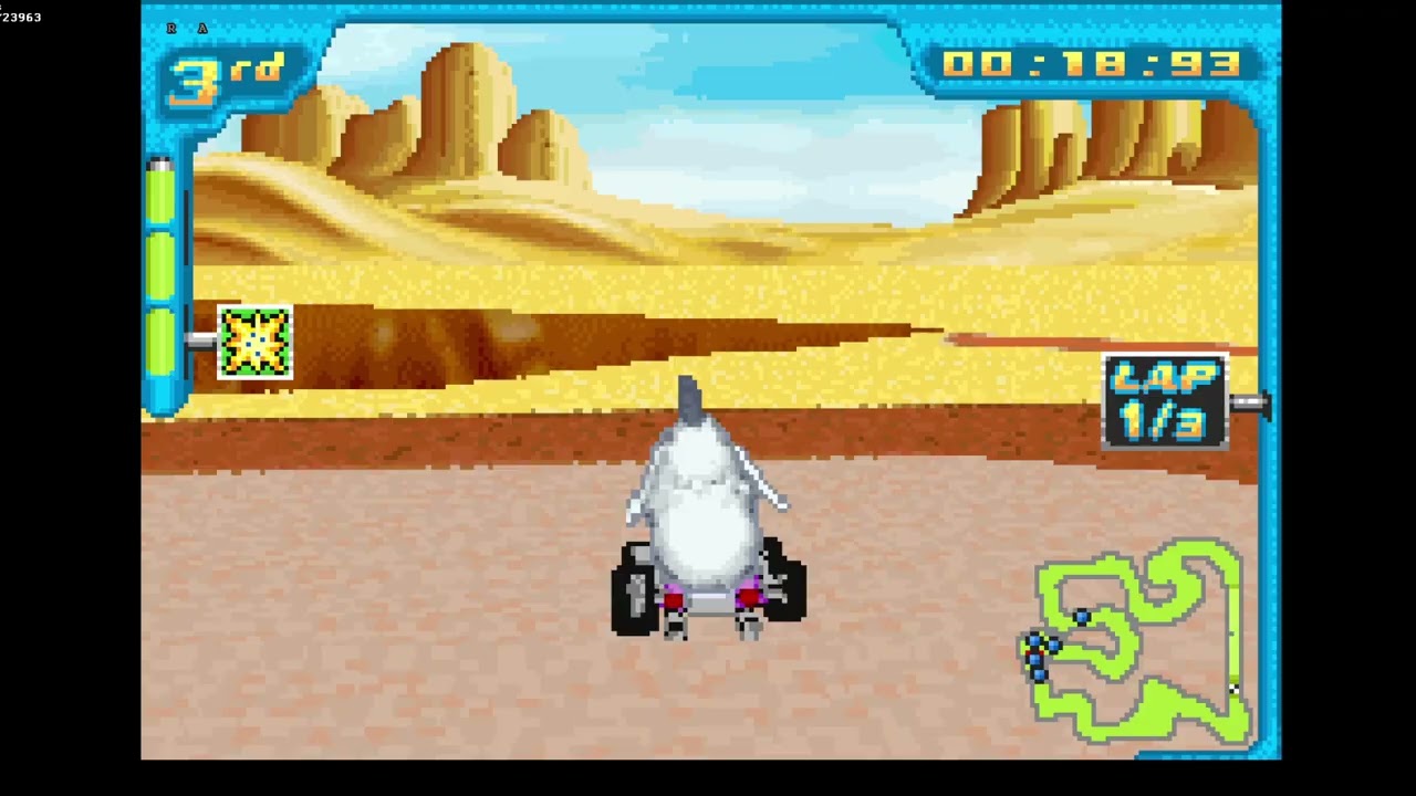 Digimon Racing OOB glitch in Desert Cliffs
