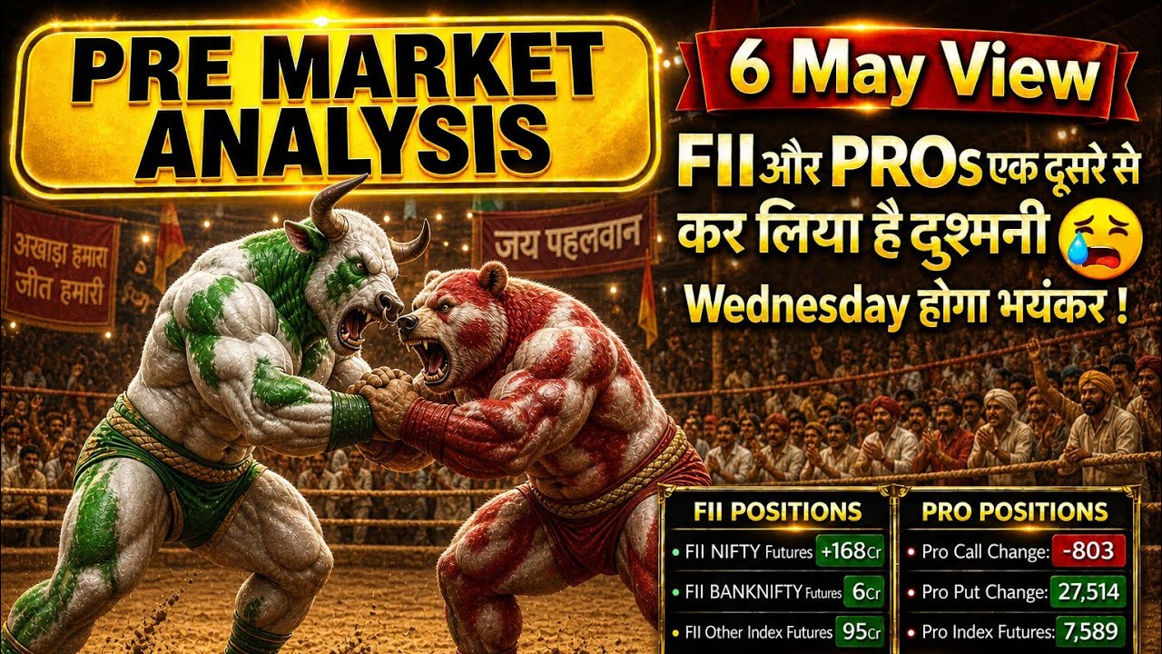 Pre Market Analysis & Report | FII DII & F&O Data | Nifty, Bank Nifty, Sensex Analysis | 6 May