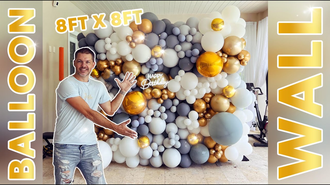 Balloon Wall on a frame base | Birthday Decor for Man | Balloon Wall DIY