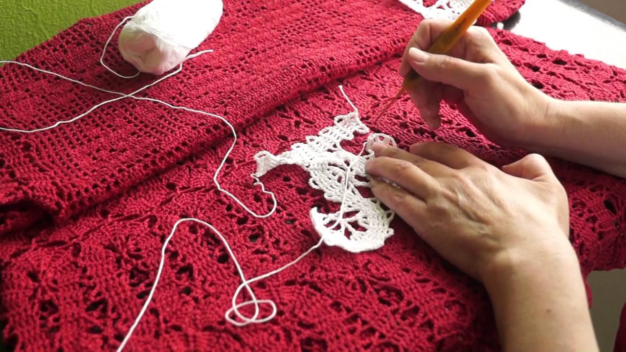 Вязание кружева в технике брюгге часть 4 (crochet lace) (узор#31)