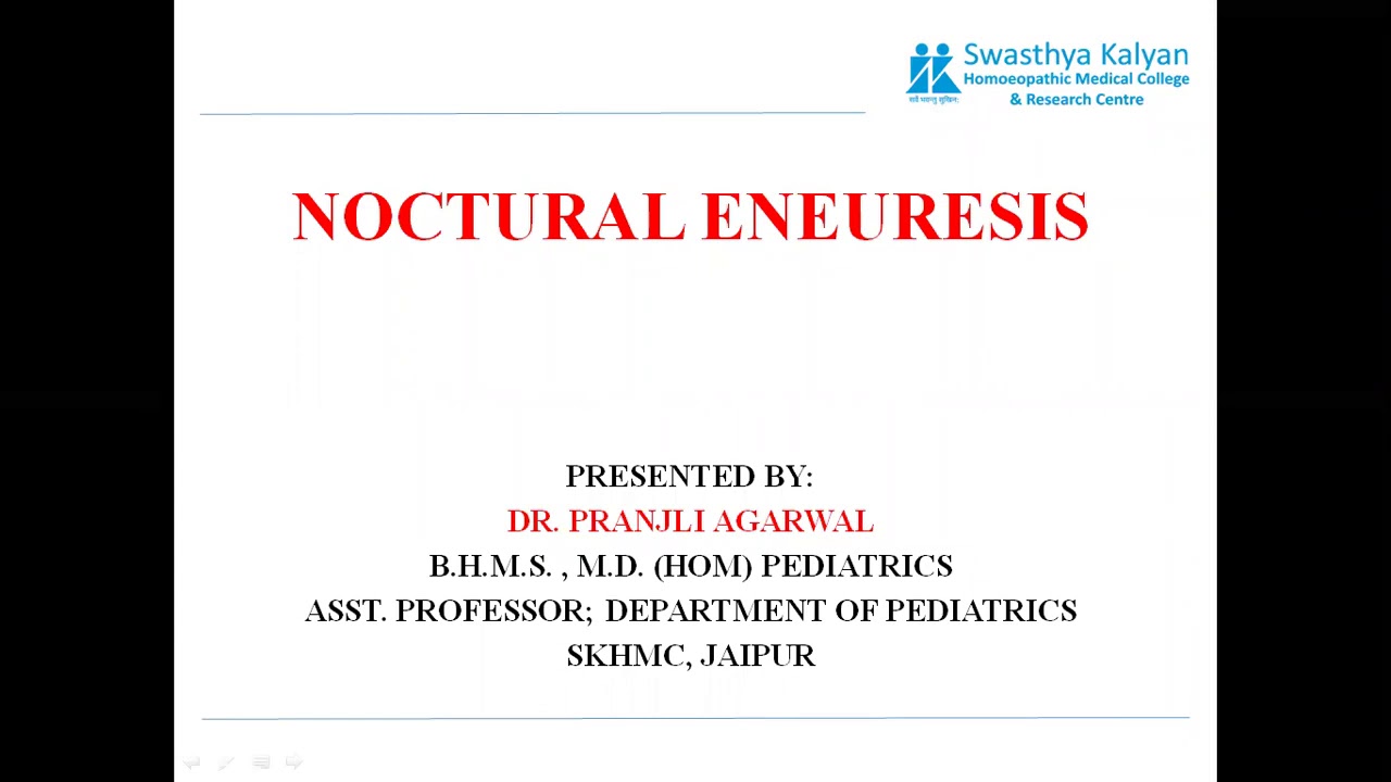 Nocturnal eneuresis