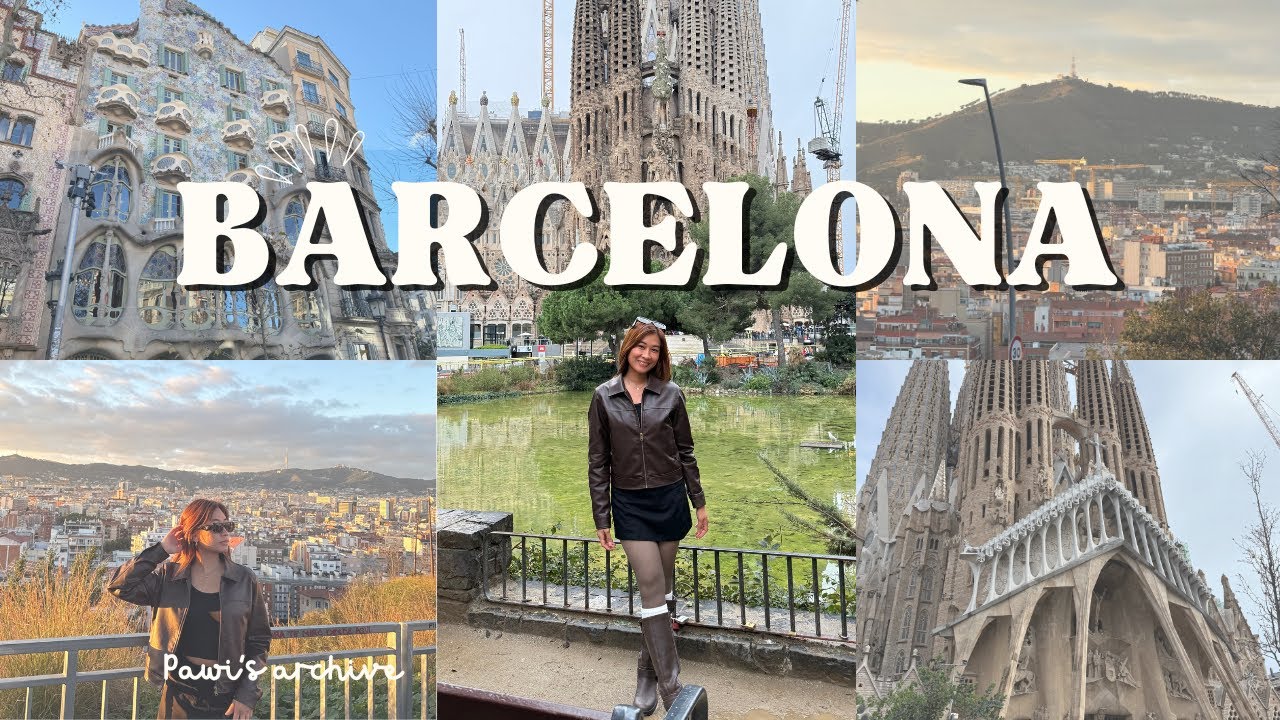 barcelona vlog 🇪🇸 ~~ paella, la sagrada, pablo espanyol | Pauline Gilo
