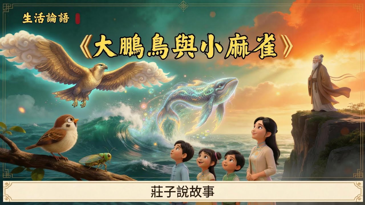 【莊子說故事】誰看過世界上最大的魚？大鵬鳥飛高高的祕密！