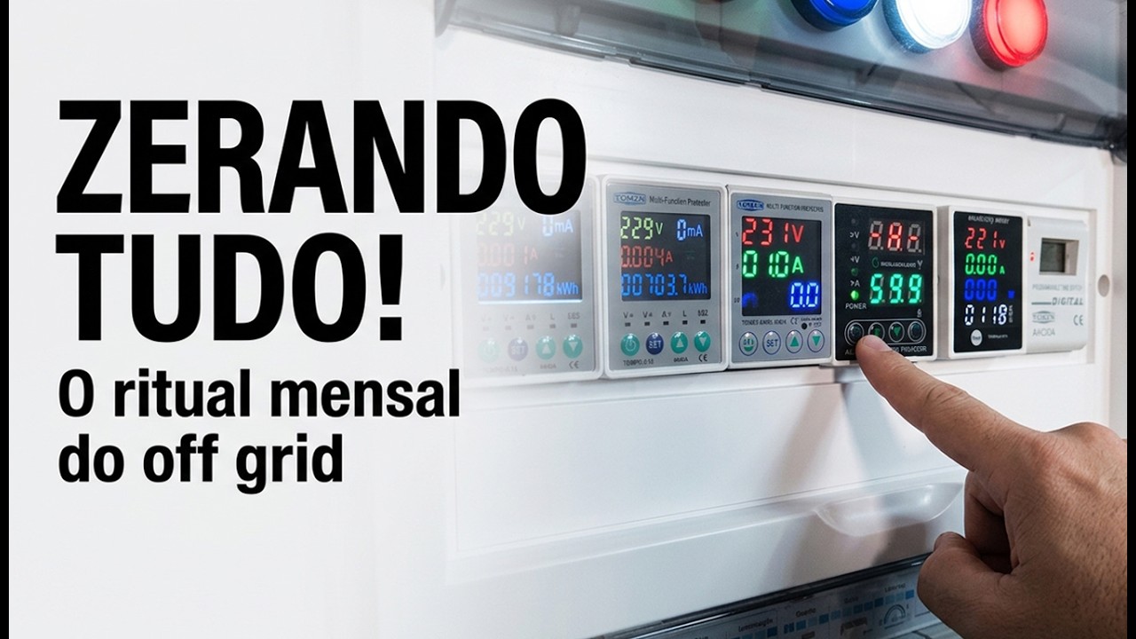 ÚLTIMO DIA DO MÊS: É HORA DE ZERAR TUDO! O Ritual Mensal do Meu Sistema Solar Off Grid ☀️⚡