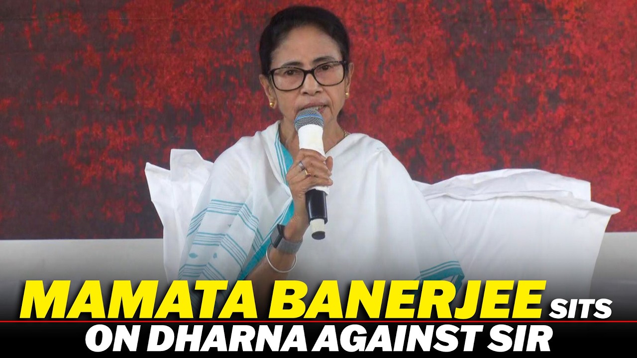 LIVE: CM Mamata Banerjee sits on dharna against SIR and ECI Rani in Kolkata