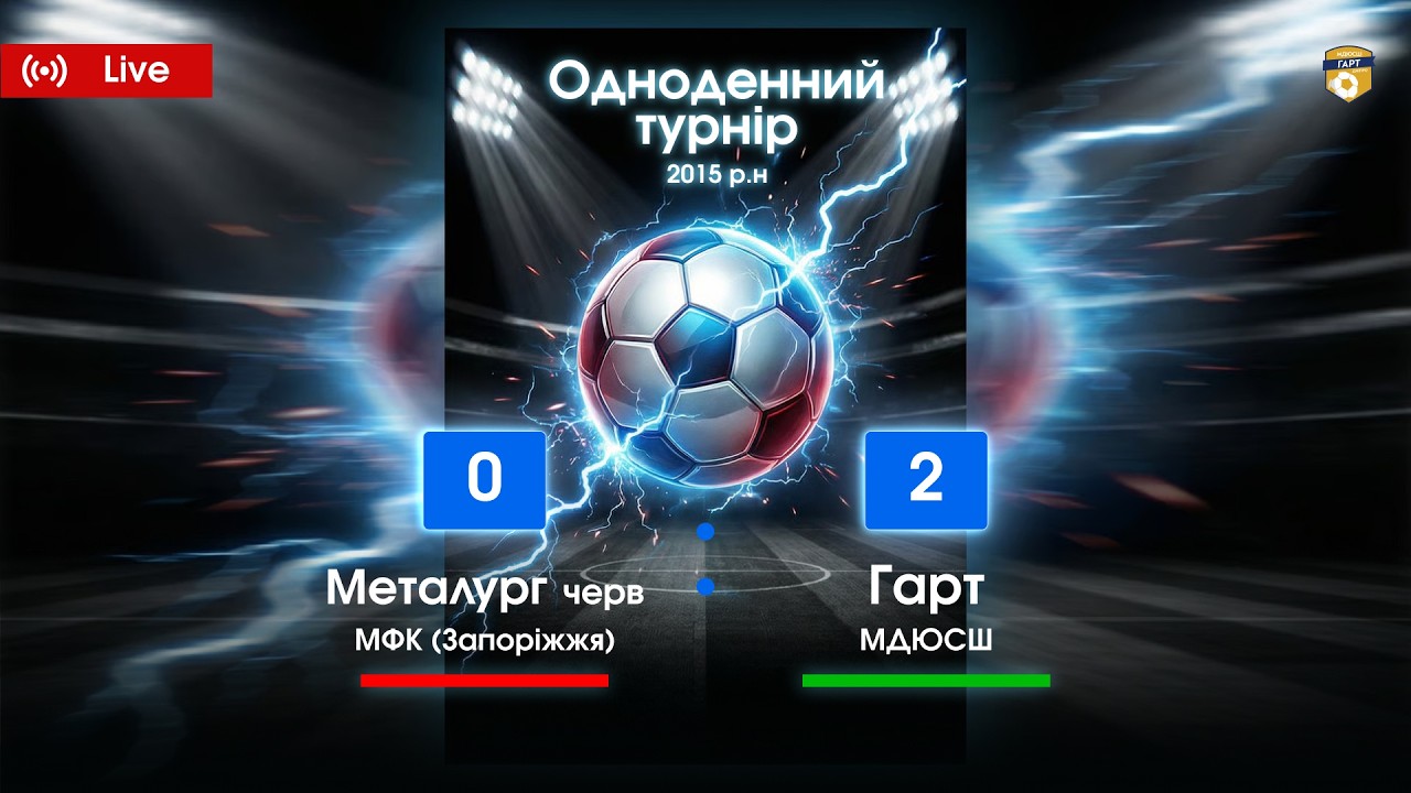 Гарт МДЮСШ - Металург черв (м.Запоріжжя) Одноденний Турнір 2015 р.н. м. Дніпро 06.02.2026