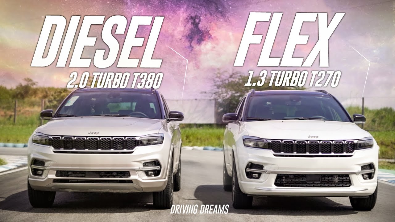 Jeep Commander 2022 Diesel ou Flex? Teste de consumo T270 vs T380, ambos Overland! 250