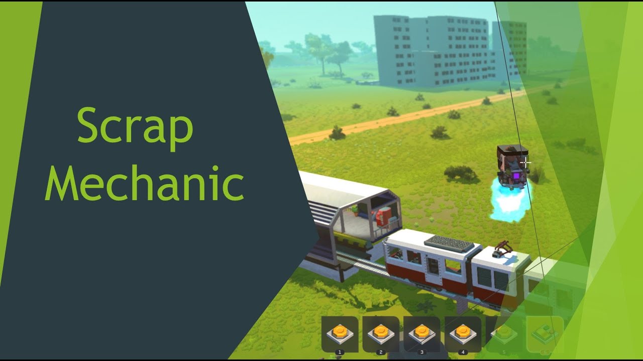 Scrap Mechanic Kanyarodó vonat!