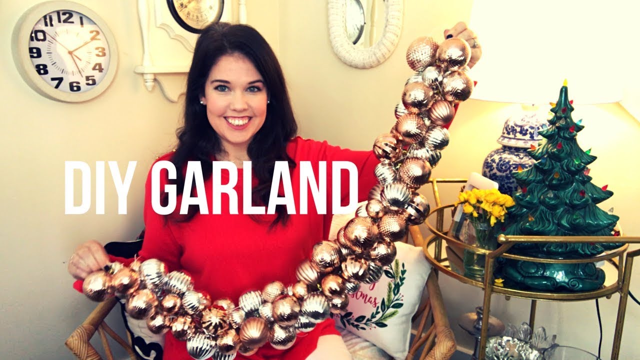 EASY DIY GARLAND | Christmas Ornament Garland DIY Mommy Collab 2018