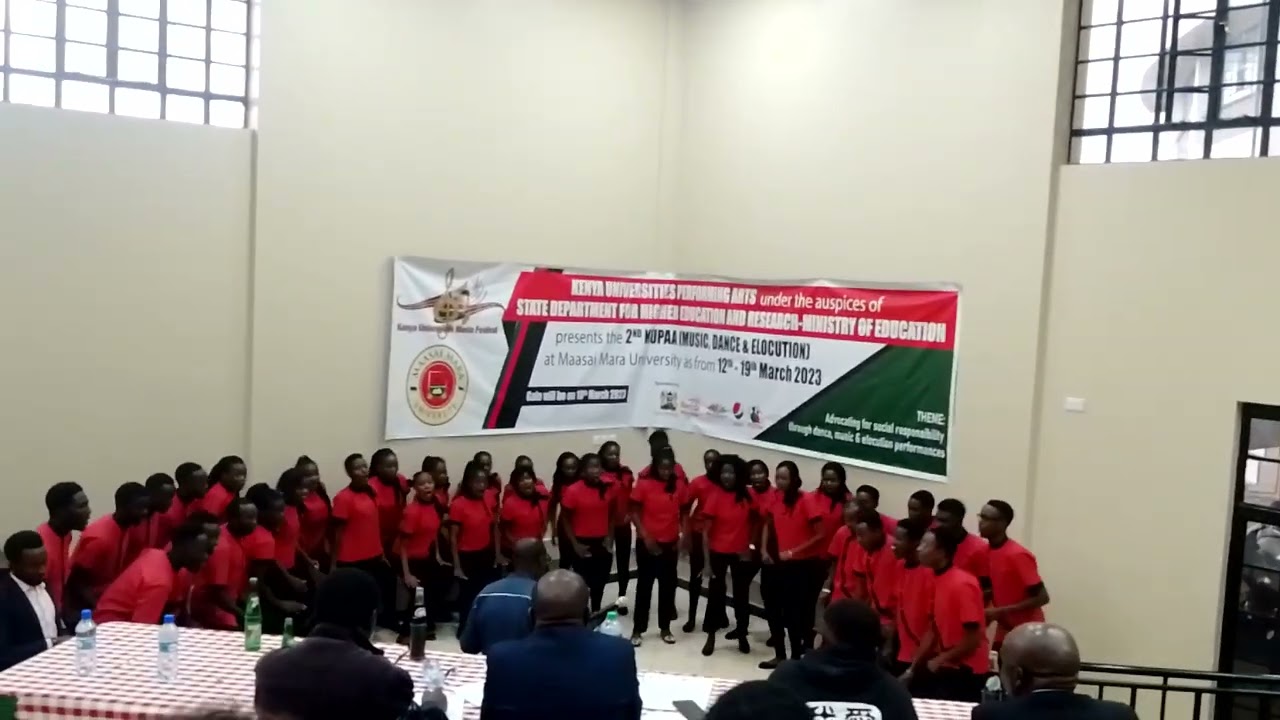 Maasai Mara University Choir performing SHIKUMBA by D.M. Tamba at the KUPAA Music festival 2023